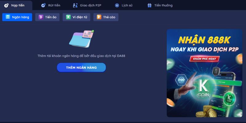 Nạp tiền vào 12BET tiện lợi qua ngân hàng